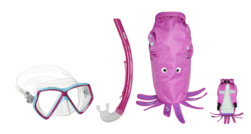 Mares Zoo Combo Schnorchel set für Kinder 8-14 Jahre inkl. Rucksack