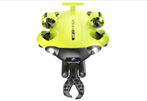 QYSEA Fifish V6s ROV – Unterwasser Drohne Kit-100 mit Robotic Arm und Hartschalenkoffer. Gestochen scharfe Bilder unter Wasser und inklusive Greifarm